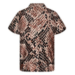 Watercolor Snakeskin Print Men's Short Sleeve Shirt