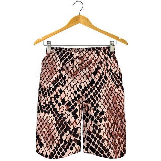 Watercolor Snakeskin Print Men's Shorts