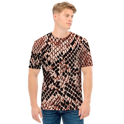 Watercolor Snakeskin Print Men's T-Shirt
