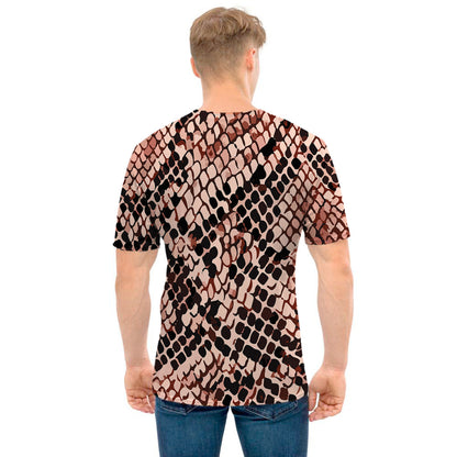 Watercolor Snakeskin Print Men's T-Shirt