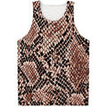 Watercolor Snakeskin Print Men's Tank Top