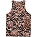 Watercolor Snakeskin Print Men's Tank Top