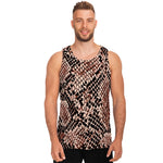 Watercolor Snakeskin Print Men's Tank Top