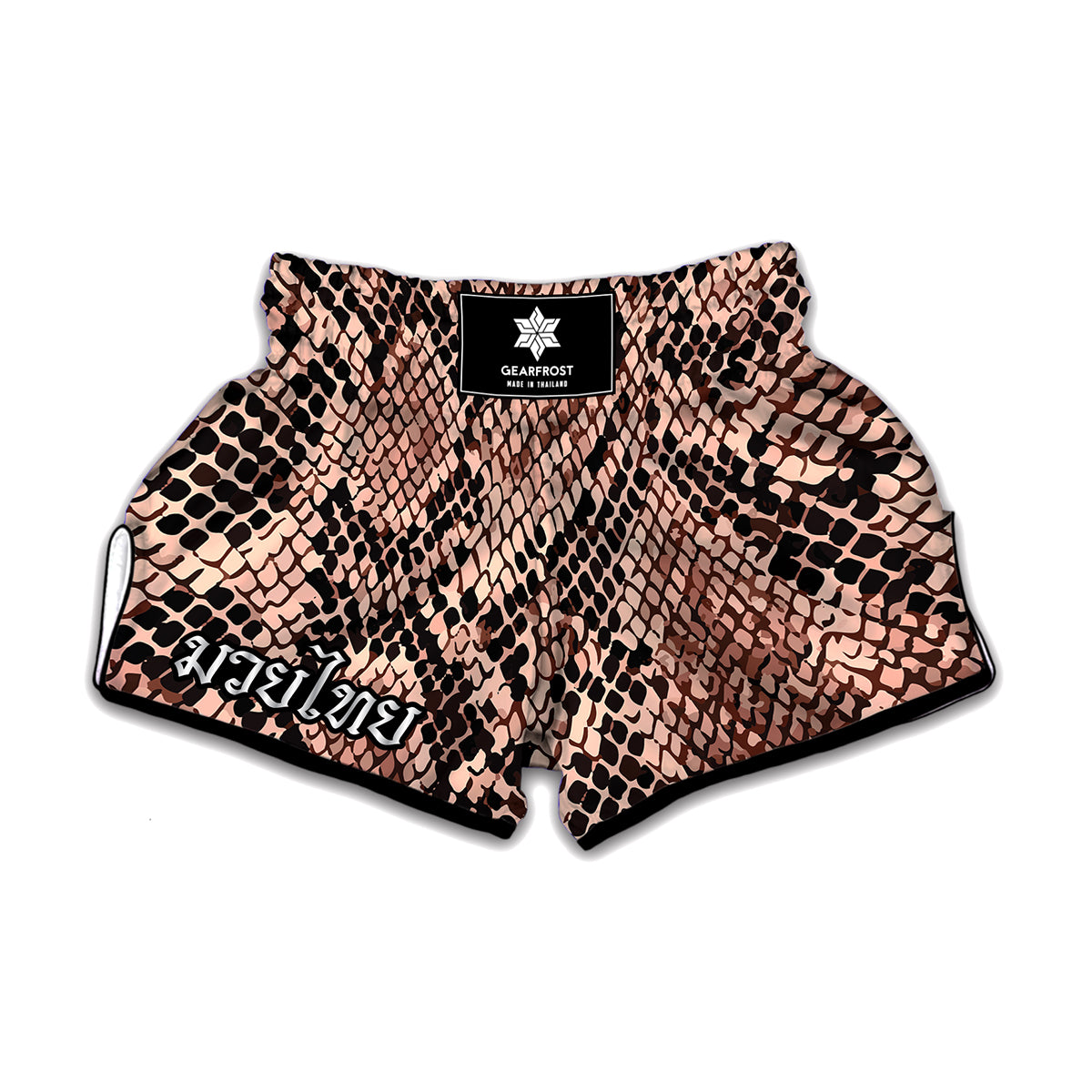 Watercolor Snakeskin Print Muay Thai Boxing Shorts