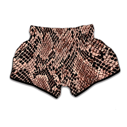 Watercolor Snakeskin Print Muay Thai Boxing Shorts
