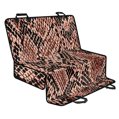 Watercolor Snakeskin Print Pet Car Back Seat Cover
