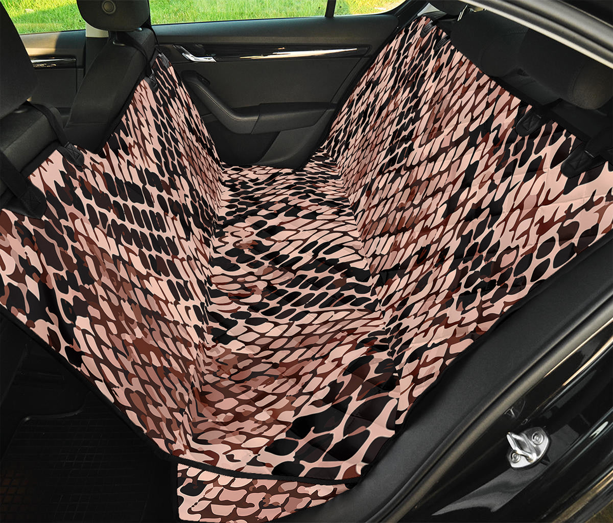 Watercolor Snakeskin Print Pet Car Back Seat Cover