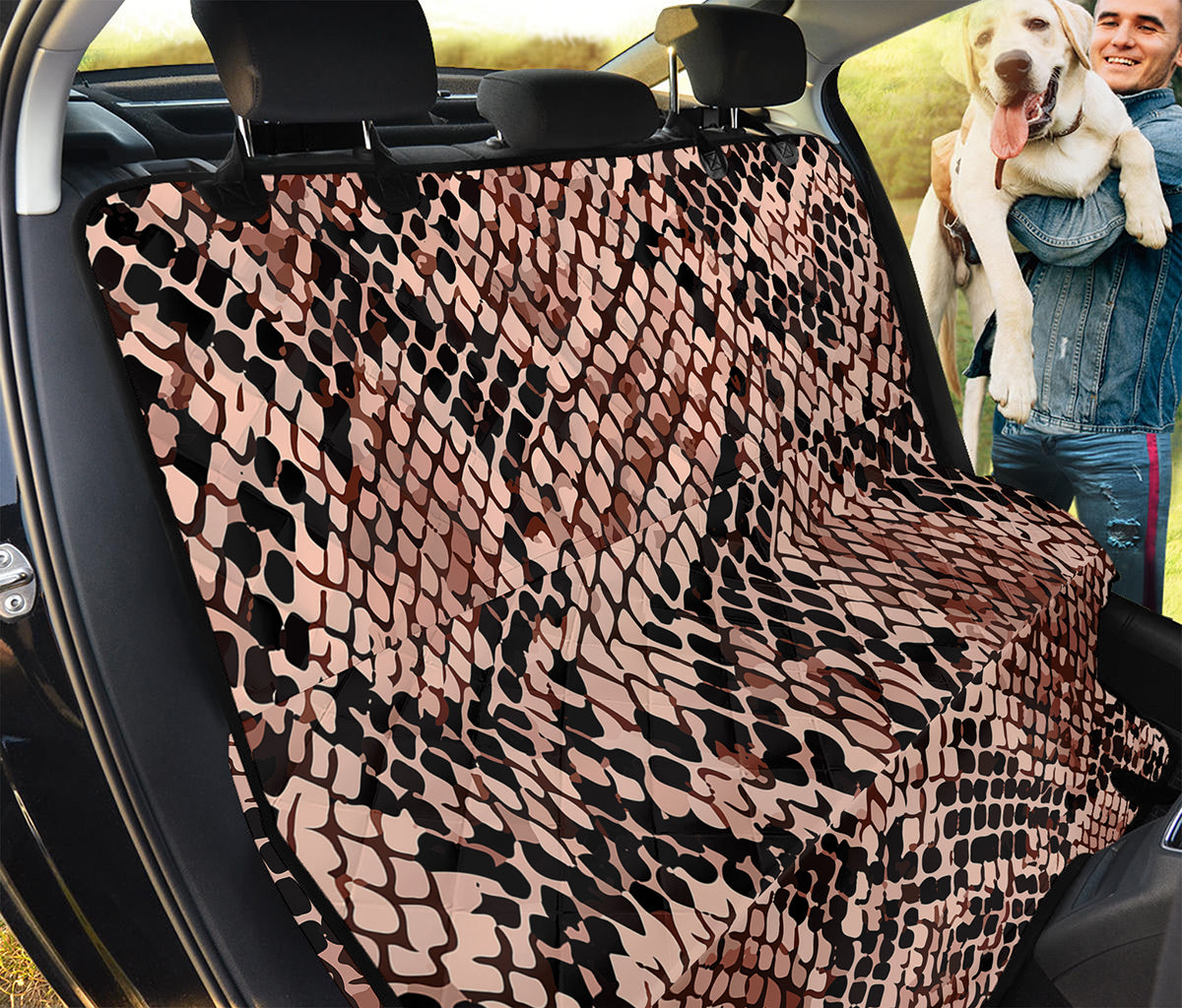 Watercolor Snakeskin Print Pet Car Back Seat Cover