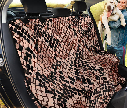 Watercolor Snakeskin Print Pet Car Back Seat Cover