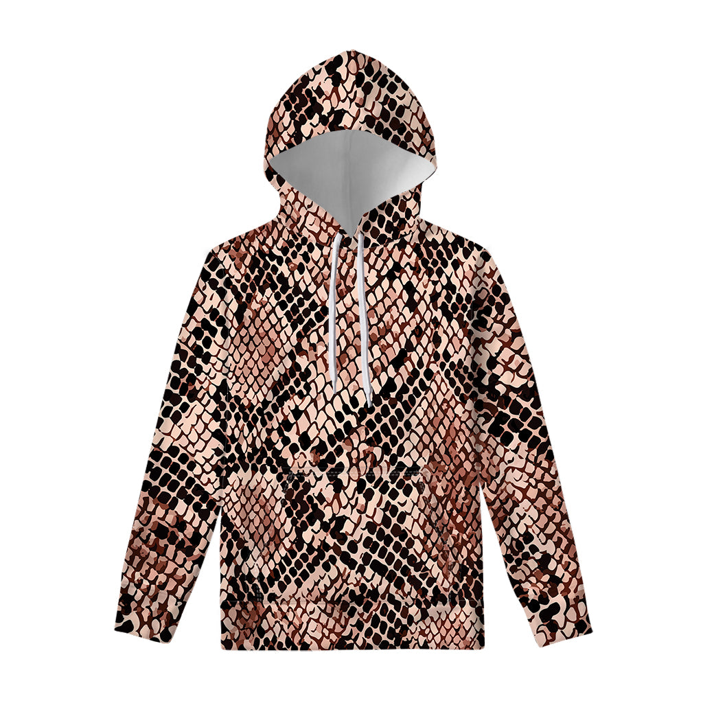 Watercolor Snakeskin Print Pullover Hoodie