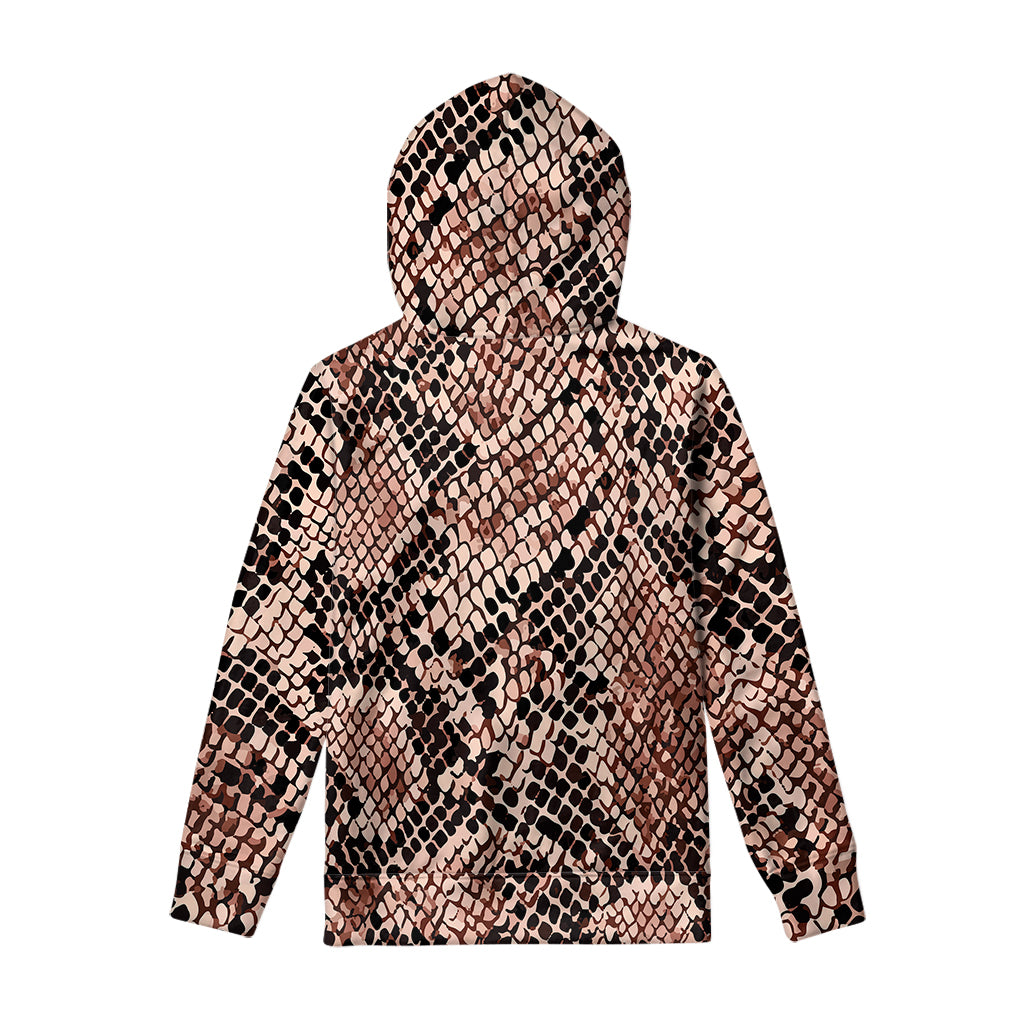 Watercolor Snakeskin Print Pullover Hoodie