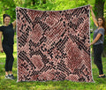 Watercolor Snakeskin Print Quilt