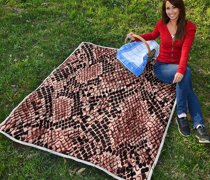 Watercolor Snakeskin Print Quilt