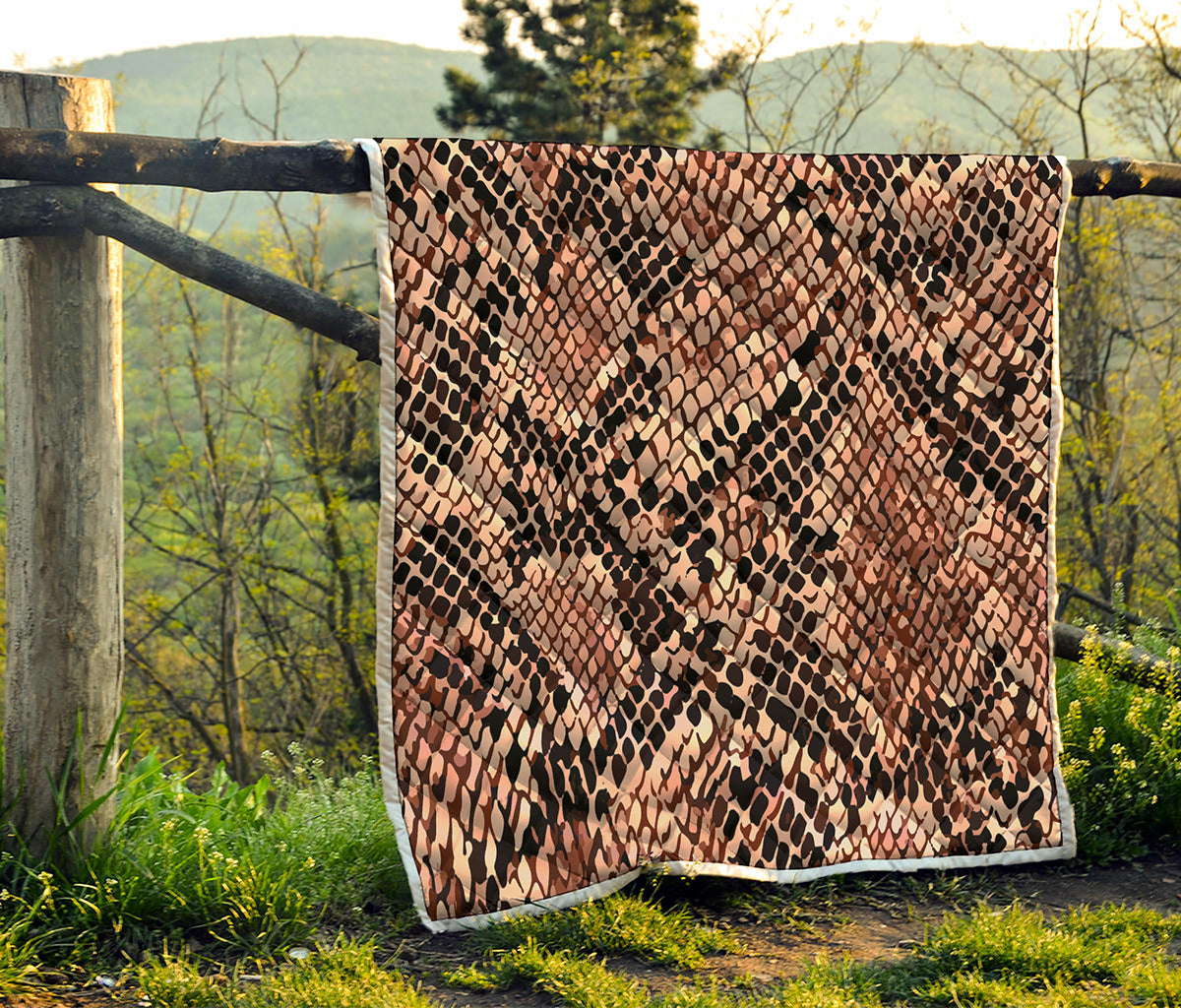 Watercolor Snakeskin Print Quilt