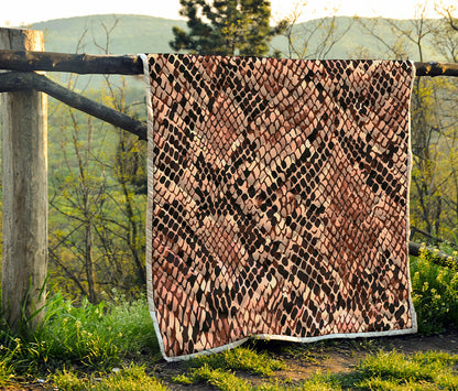 Watercolor Snakeskin Print Quilt