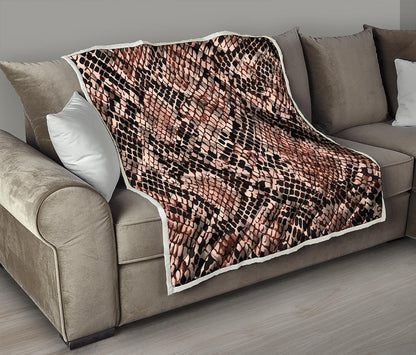 Watercolor Snakeskin Print Quilt