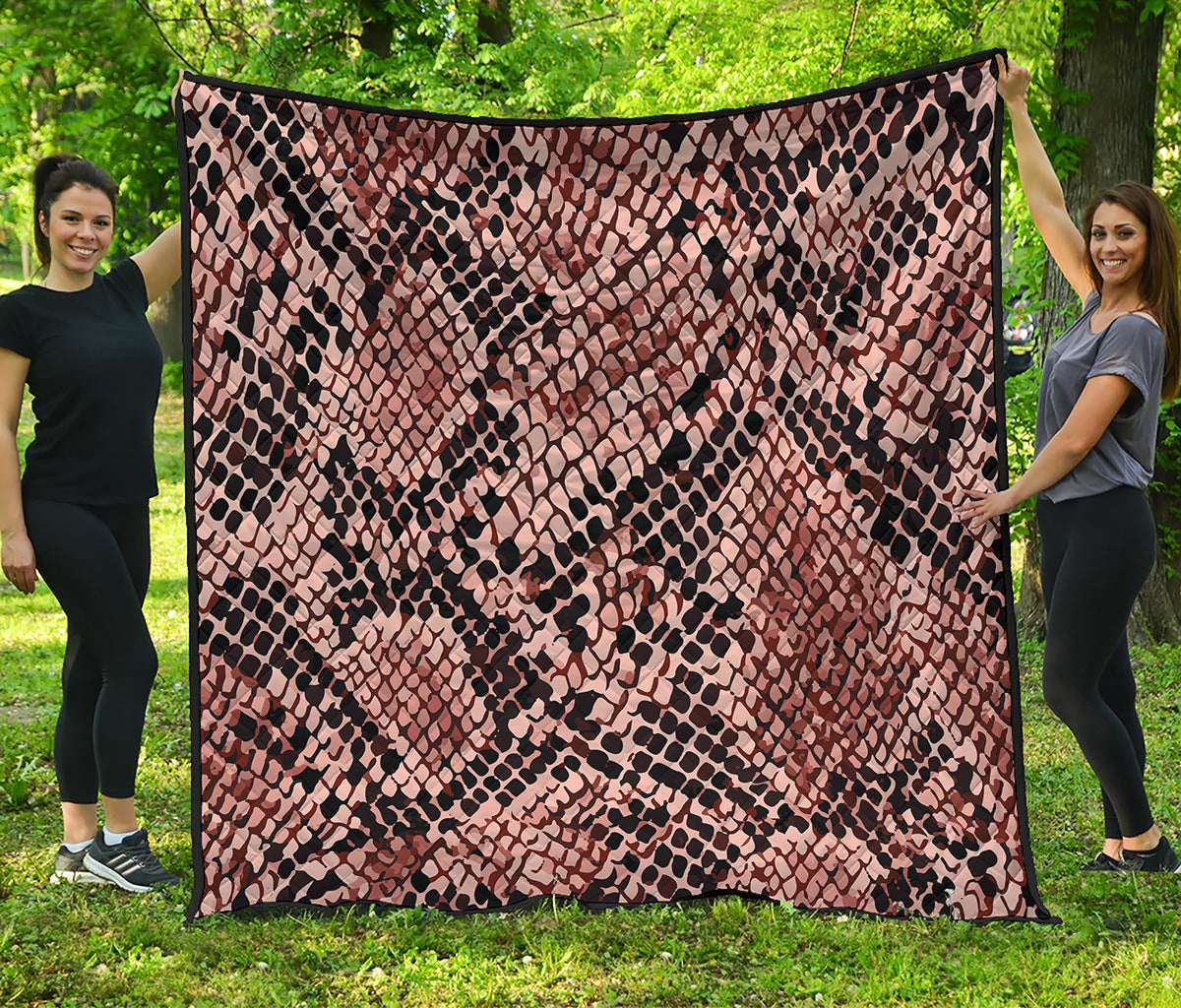 Watercolor Snakeskin Print Quilt