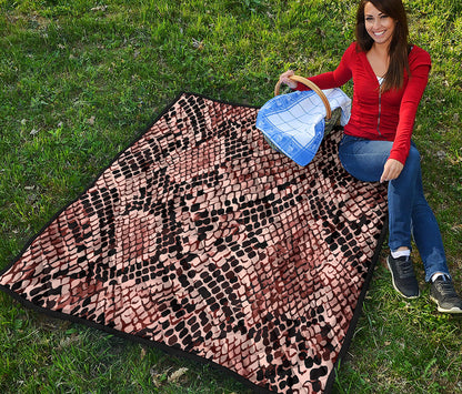 Watercolor Snakeskin Print Quilt