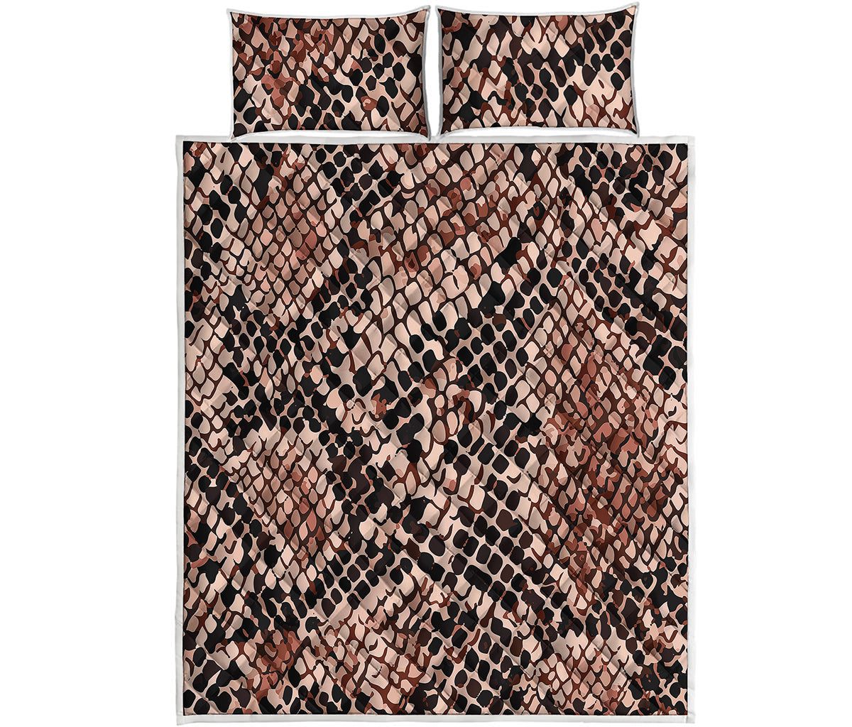 Watercolor Snakeskin Print Quilt Bed Set