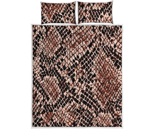 Watercolor Snakeskin Print Quilt Bed Set