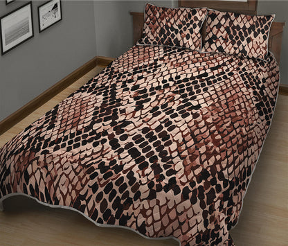 Watercolor Snakeskin Print Quilt Bed Set