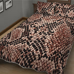 Watercolor Snakeskin Print Quilt Bed Set