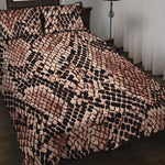 Watercolor Snakeskin Print Quilt Bed Set