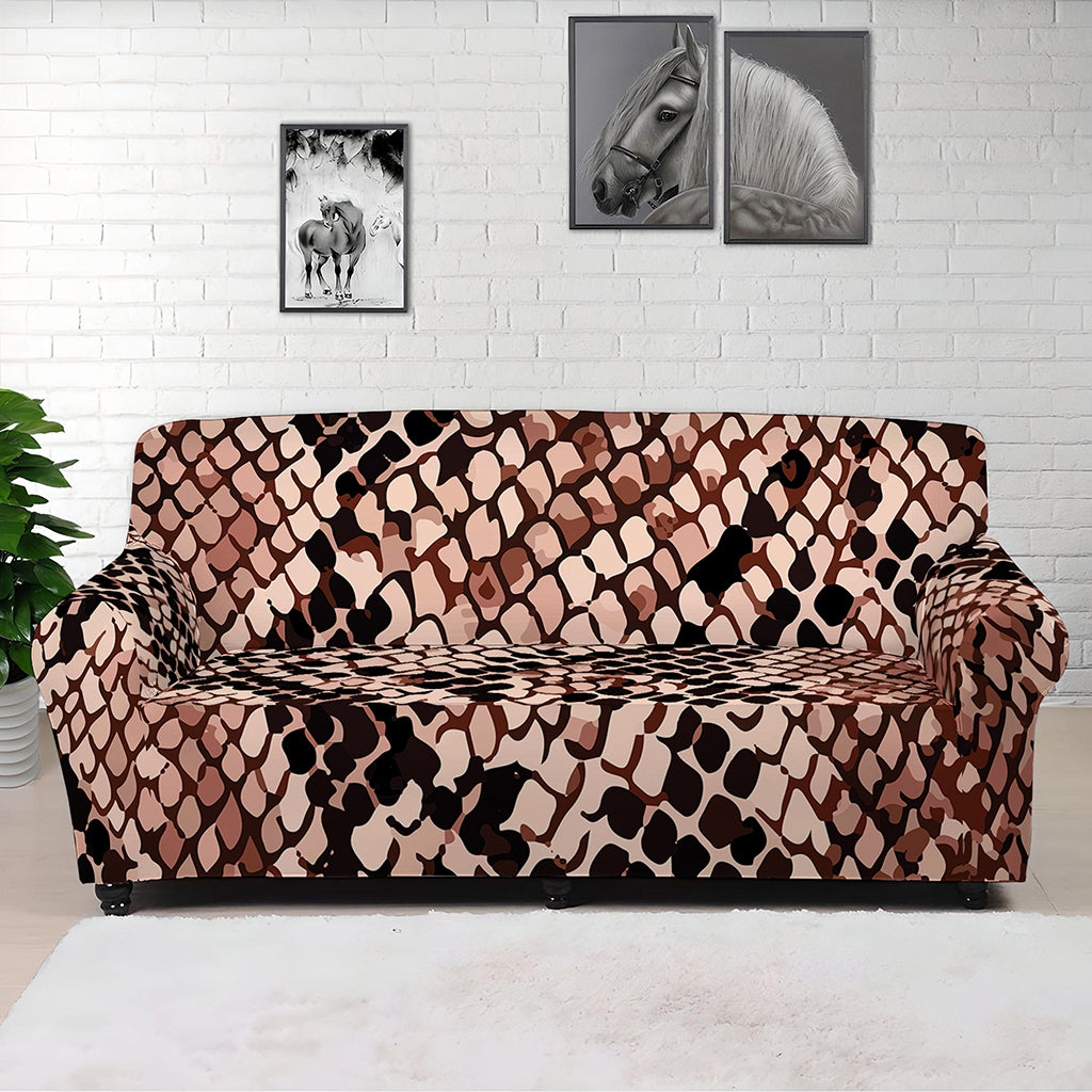 Watercolor Snakeskin Print Sofa Cover