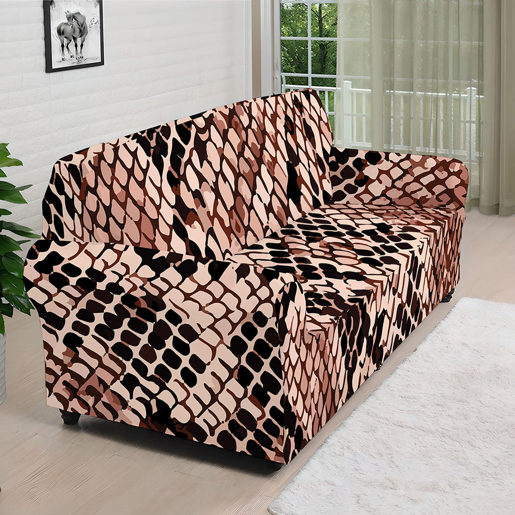 Watercolor Snakeskin Print Sofa Cover
