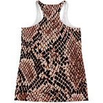 Watercolor Snakeskin Print Women's Racerback Tank Top
