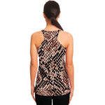 Watercolor Snakeskin Print Women's Racerback Tank Top