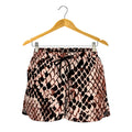 Watercolor Snakeskin Print Women's Shorts