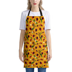 Watercolor Sunflower Pattern Print Apron