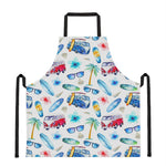 Watercolor Surfing Pattern Print Apron