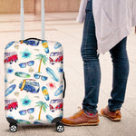 Watercolor Surfing Pattern Print Luggage Cover GearFrost