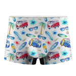 Watercolor Surfing Pattern Print Men's Boxer Briefs