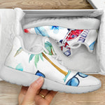 Watercolor Surfing Pattern Print Mesh Knit Shoes GearFrost