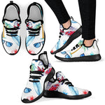 Watercolor Surfing Pattern Print Mesh Knit Shoes GearFrost