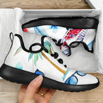 Watercolor Surfing Pattern Print Mesh Knit Shoes GearFrost