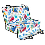 Watercolor Surfing Pattern Print Pet Car Back Seat Cover