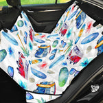 Watercolor Surfing Pattern Print Pet Car Back Seat Cover