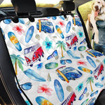 Watercolor Surfing Pattern Print Pet Car Back Seat Cover