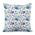 Watercolor Surfing Pattern Print Pillow Cover