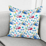 Watercolor Surfing Pattern Print Pillow Cover