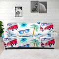 Watercolor Surfing Pattern Print Sofa Cover