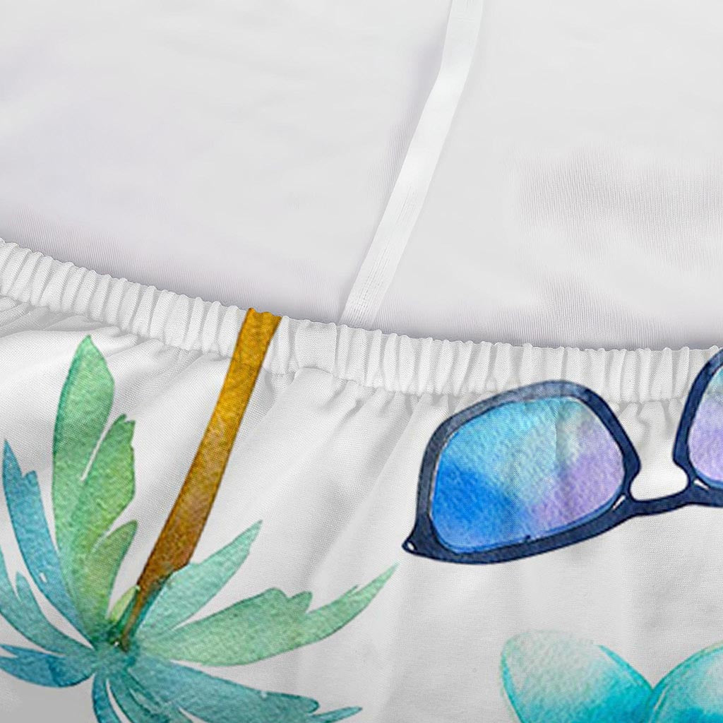 Watercolor Surfing Pattern Print Sofa Cover