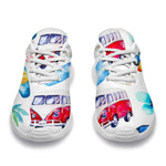 Watercolor Surfing Pattern Print Sport Shoes GearFrost