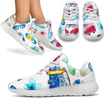 Watercolor Surfing Pattern Print Sport Shoes GearFrost