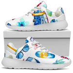 Watercolor Surfing Pattern Print Sport Shoes GearFrost