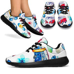 Watercolor Surfing Pattern Print Sport Shoes GearFrost